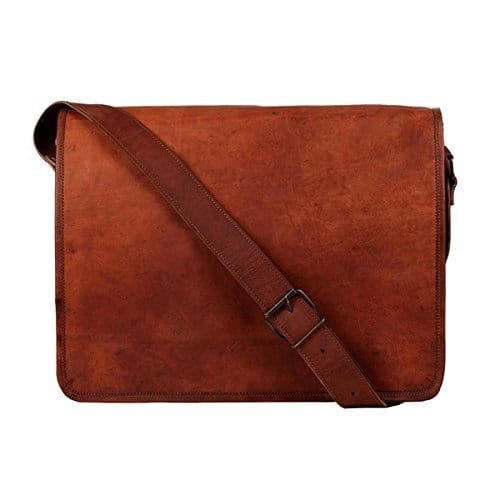Vintage Leather Full Flap Sling Messenger Bag